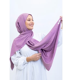 Carine Scarf Jakar Tesettür Şal Lavanta