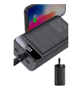 Mey İthalat® Hızlı Taşınabilir 50.000 Mah Powerbank Led Ekran Android ve İOS Uyumlu