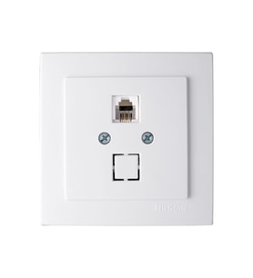 Touran Beyaz Numeris Telefon Prizi Rj 45 Cat 3 Mek