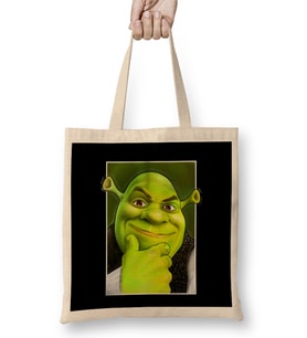 Shrek Not in My Swamp Bez Çanta Uzun Saplı