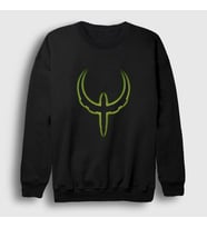 Presmono Unisex Siyah Logo Oyun Quake 4 IV Sweatshirt 511471tt