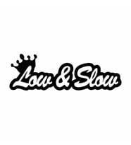 Low&Slow Araba Sticker siyah 19x6 CM (Siyah)