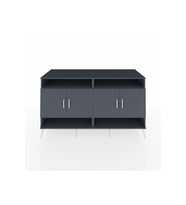 Kronos Konsol 6 Raflı 4 Kapaklı 176x59x99 Antrasit-Antrasit/Aytaşı