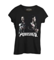 Punisher - Fight Siyah Kadın Tshirt