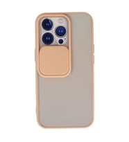 Apple İphone 13 Pro Kılıf Palm Buzlu Kamera Sürgülü Silikon - Pembe