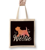Westie West Highland Terrier Dog Breed Dogs Owner Lover Bez Çanta Uzun Saplı