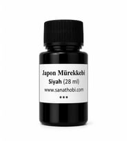 japon mürekkebi, kaligrafi, hat,ç izim, resim, fırça üstün kalite, koyu siyah ink 28ml-1 Ad