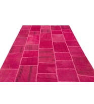 Pembe Kilim Etnik Stil Yama Desenli Yün El Dokuma Salon Yatak Odası Dekorasyonu Bohem