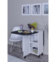 Yemek Masası Açılır Katlanabilir MDF (Siyah)