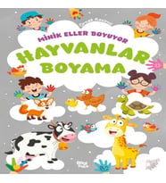 Minik Eller Boyuyor – Hayvanlar Boyama Kitabı (Örnek li)