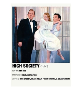 High Society (1956) Alternatif Film Afiş Afiş Tablo Ahşap Poster Dekoratif