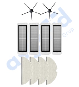 ROBOROCK  S50 – S55 –S5 MAX – S6 – S6 MAXV Uyumlu 2 Yan Fırça 4 Filtre 4 Mop PKT-iasgf0000704