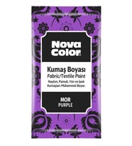 Nova Color Toz Kumaş Boyası Mor - 4 adet ve 1 adet sabitleyici