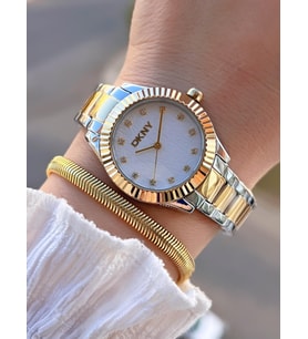 DKNY Çelik Kasa Ve Kordon 5 Atm Suya Dayanıklı 2 Yıl Garantili Kadın Kol Saati+Bileklik DKNY.0035.1