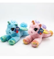 Işıltılı Yatan Peluş At Oyuncak 30 cm Yumuşacık Bebek ve Çocuk Uyku Arkadaşı