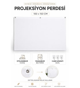 100x150 cm Katlanabilir Taşınabilir Projeksiyon Perdesi