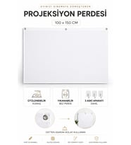 100x150 cm Katlanabilir Taşınabilir Projeksiyon Perdesi