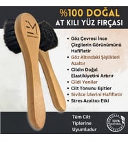%100 Doğal At Kılı Yüz Fırçası Göz Çevresi İnce Çizgilerde Etkili Ton Eşitleyici Özel Seri