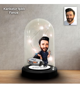 KİŞİYE ÖZEL POLİS TASARIM IŞIKLI KARİKATÜR FANUS BİBLO FN138