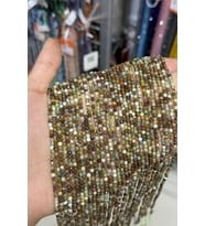 Krizopras Taşı Faset Küre Kesim 3mm Doğal Taş Dizi [AA]