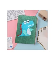Peluş Defter, Çizgili ve Dinozorlu, 80 Yaprak, 21x14 -