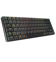 Rampage W-GRANITE Siyah-Gri Low Profile BLUE SWITCH Mekanik Gaming Oyuncu Klavye Q RGB 2,4 ghz+ BT