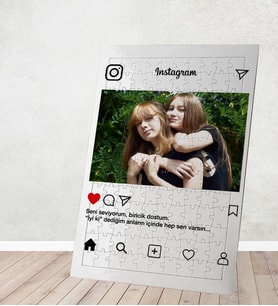Kişiye Özel İnstagram Model Puzzle Hediye