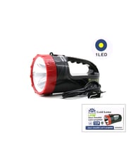 2W TEK LEDLİ EL FENERİ PROJEKTÖR FİŞ ŞARJLI 2 KADEME IŞIK AYARI GK-6665 (5680)