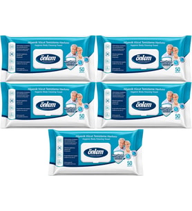 Önlem Hijyenik Vücut Temizleme Islak Mendil Havlu 250 Yaprak (5PK*50)
