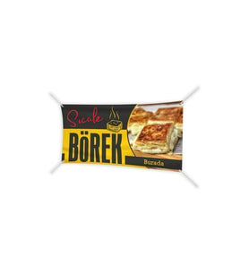 Börek Temalı Avrupa Branda Afiş Pankart 100x50 cm