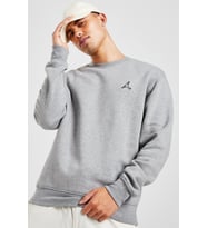 Nike Jordan Essentials Men's Fleece Crew Erkek Sweatshirt Gri