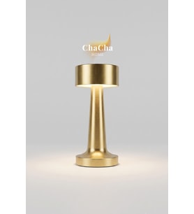 ChaCha Home Nova Metal LED Masa Lambası 22x10 cm - Modern Silindir Başlıklı Lüks Dekoratif Abajur