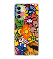 PrintiFy Samsung Galaxy M13 Uyumlu Retro Color 2 Baskılı Şeffaf Köşe Korumalı Antişok Kılıf
