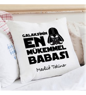 Kişiye Özel Galaksinin En Mükemmel Babası Yastık