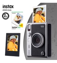 Instax Mini Evo Siyah Fotoğraf Makinesi 20li Film ve Çerçeve