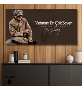 Panoramik Kanvas Makam Panosu Karizmatik Atatürk Vatanını En Çok Seven Görevini En İyi Yapandır