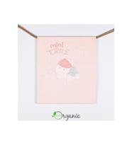 Kız Bebek Kaplumbağa Nakışlı 90x80 Cm Çift Kat Pamuklu Penye Bebek Battaniy