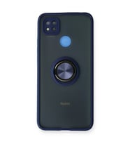 Northcity Xiaomi Redmi 9C Kılıf Montreal Yüzüklü Silikon Kapak - Lacivert