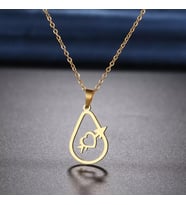 Kişiye Özel 925 Ayar Gümüş Kalp ve Ok Kolye (Gold)