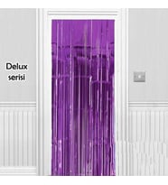 Işıltılı Duvar ve Kapı Perdesi Mor Renk 90x200 cm
