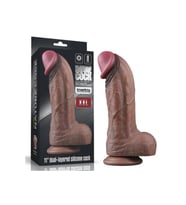 Yeni Nesil Çift Katmanlı 28 cm Realistik Dev Melez Dildo Penis