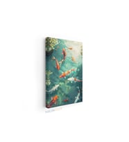 Dikey Kanvas Tablo Salon Duvar Tablosu Koi Fish Etsy Yeni Ev Hediyesi Ofis Tablosu