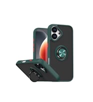 iPhone 17 Montreal Yüzüklü Silikon Kapak - Yeşil