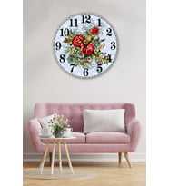 Retro Tasarımlı Duvar Saati 35x35 Cm (Baskılı)