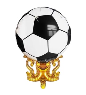 Siyah Beyaz Kupa Şekilli Futbol topu Folyo Balon 1 Adet