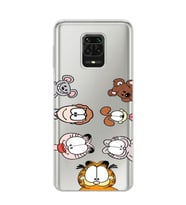 Redmi Note 9 Pro / 9s Uyumlu Garfield Tasarımlı Şeffaf Telefon Kılıfı