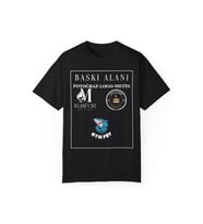 Kişiye Özel İsim Yazı Logo Baskılı Oversize Tişört %100 Pamuk (Siyah)