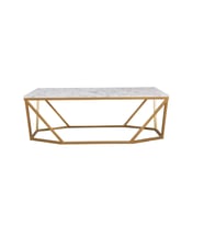 Lavina Gold Metal Mermer Desenli Orta Sehpa