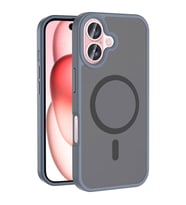 Apple iPhone 16 Plus Uyumlu Kılıf M-safe Şarj Özellikli Mat Arka Yüzey Zore Sio Kapak (Gri)