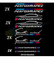 Bmw M Performance Oto Sticker Set Etiket Yapıştırma Çıkartma Yüksek Kalite 8 Parça